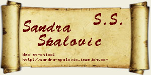 Sandra Spalović vizit kartica